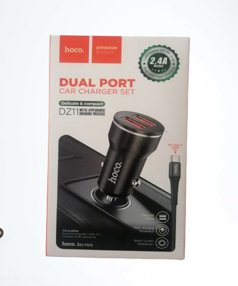 DZ11 Dual Port Car Charger set (Micro Cable)